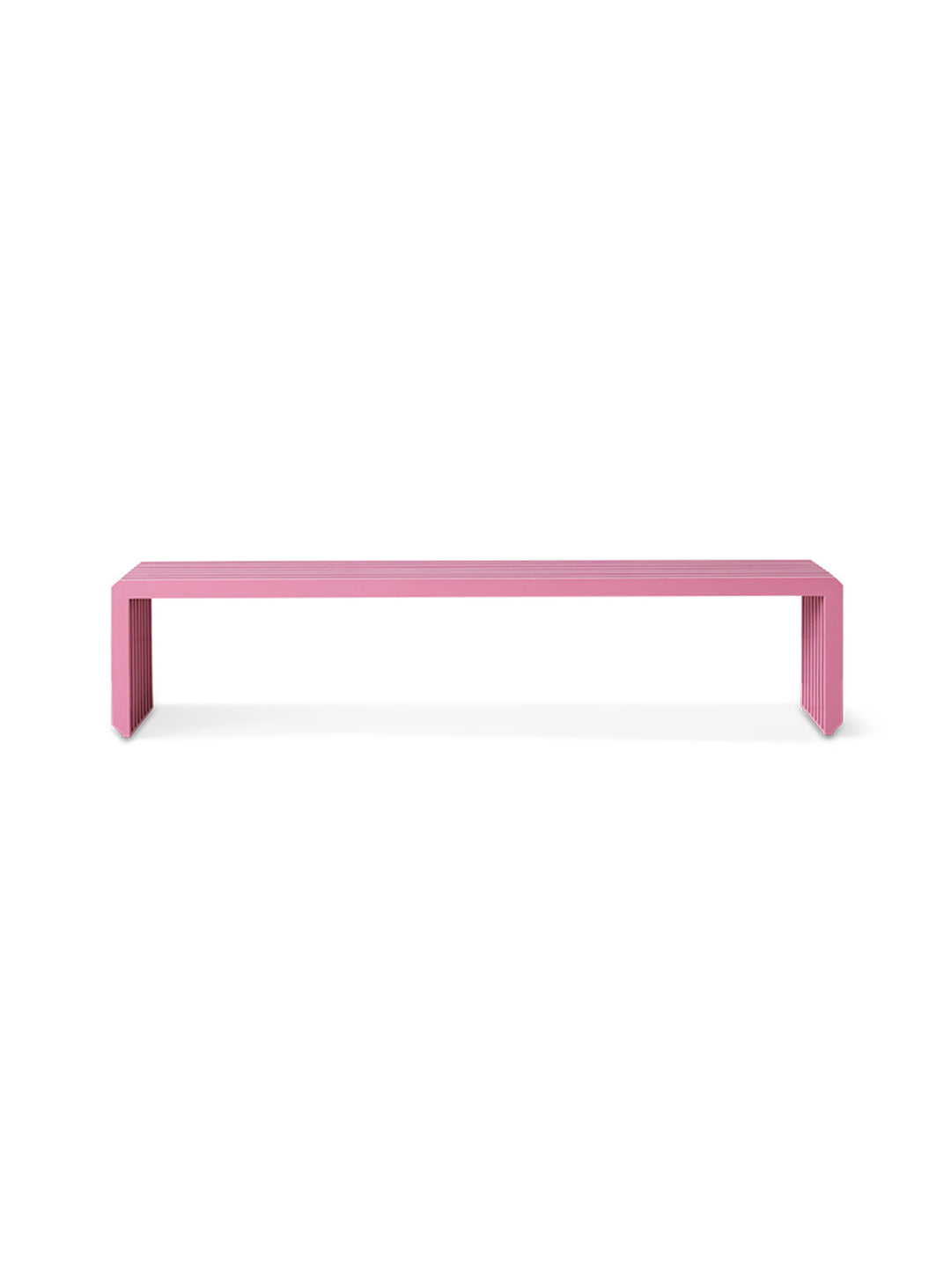 Banc HKliving Slatted Bench, banc design au grain de bois authentique. rose