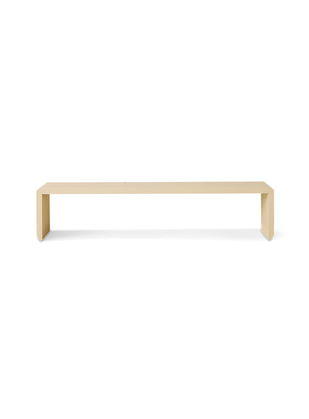 Banc HKliving Slatted Bench, style scandinave et bois massif. sable