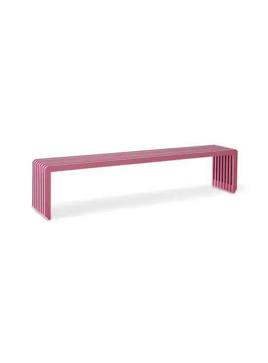 Banc HKliving Slatted Bench, idéal pour une entrée ou un salon. rose