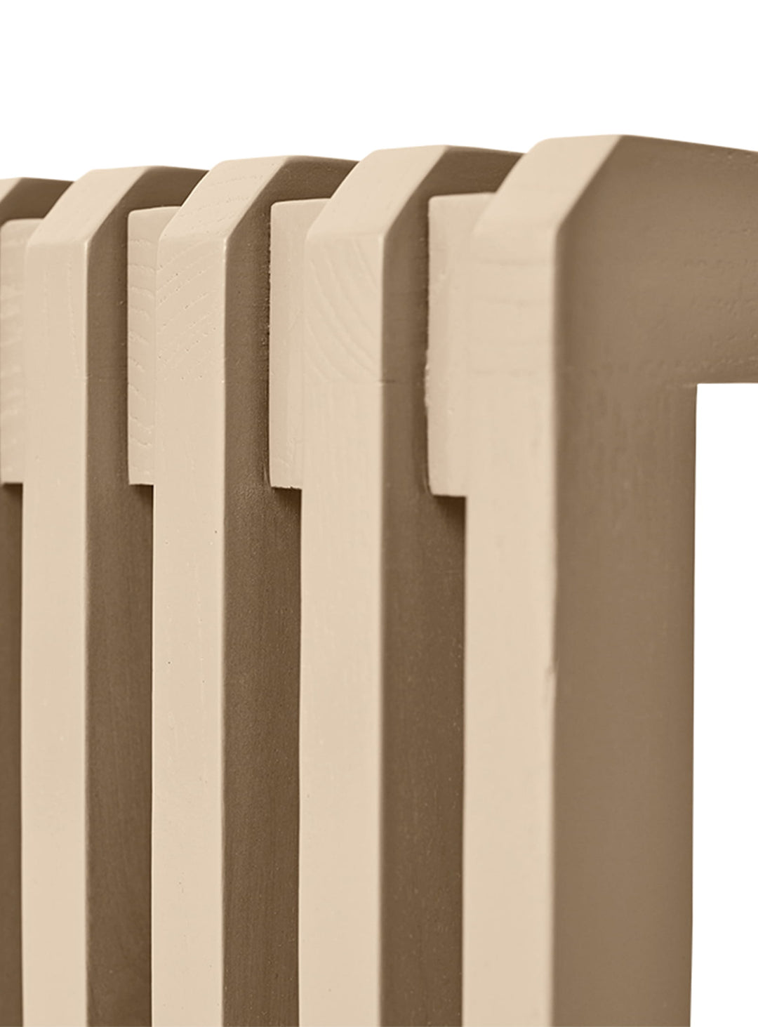 Banc HKliving Slatted Bench, parfait pour une décoration contemporaine. sable