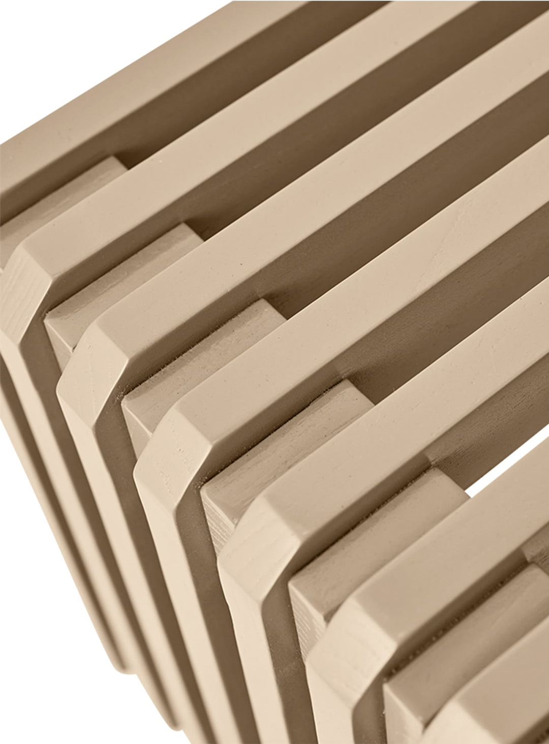 Banc HKliving Slatted Bench, élégant et pratique pour votre intérieur. sable