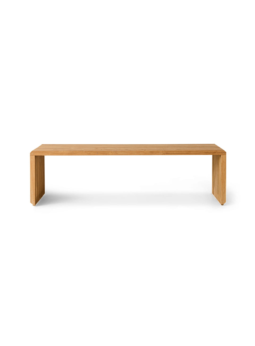 Banc à lattes en teck HKliving, mobilier en bois massif intemporel. L