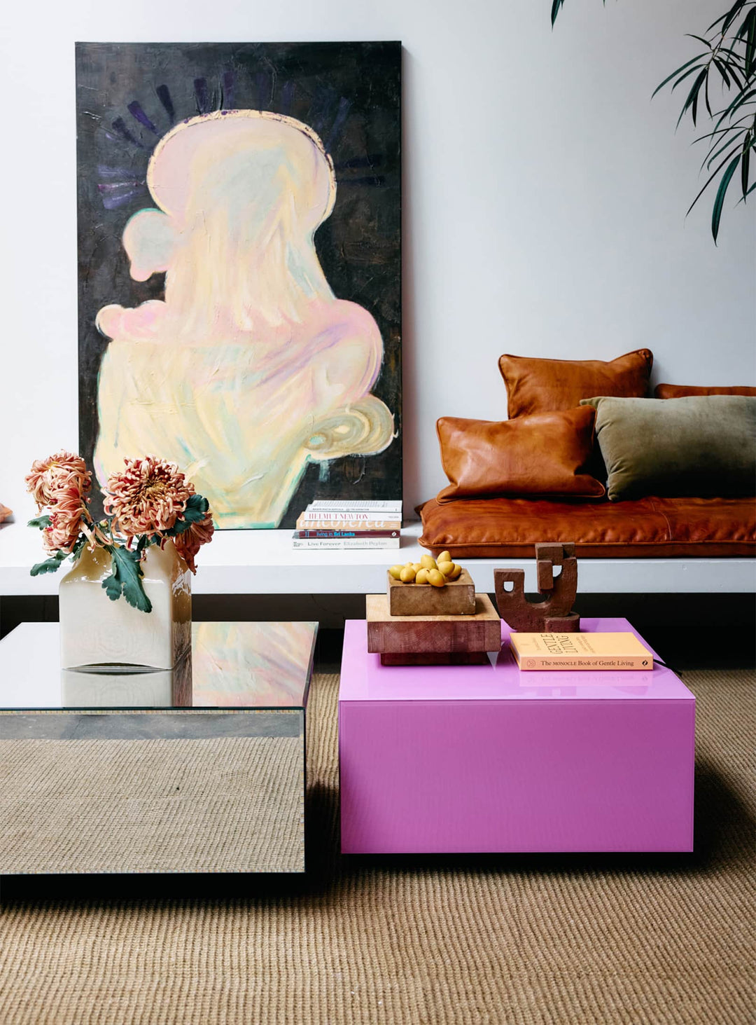 Table à café Miroir HKliving, esthétique contemporaine et finitions miroir raffinées. rose