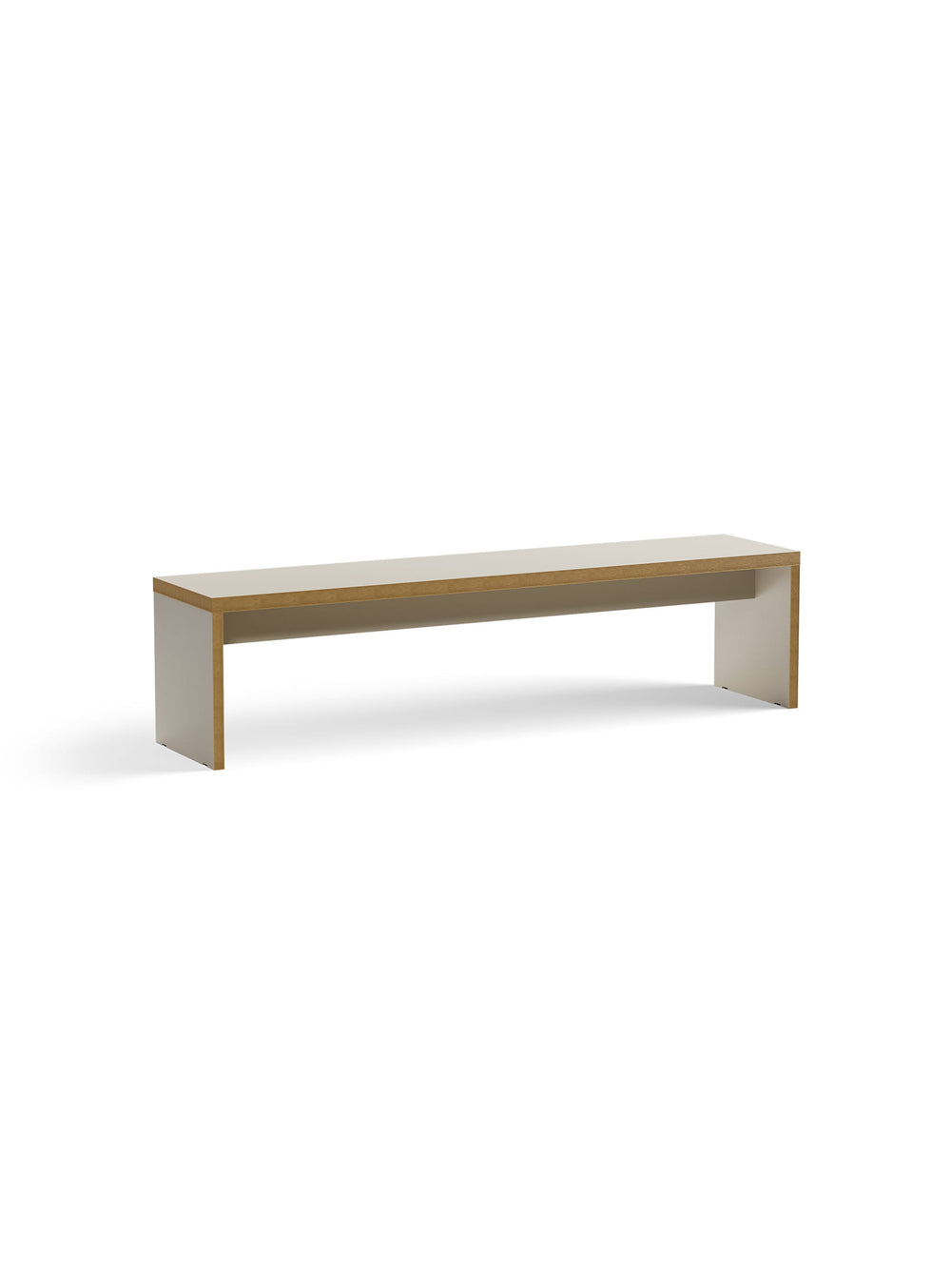 Banc Monolyt HKliving, assise contemporaine au style graphique et épuré. creme