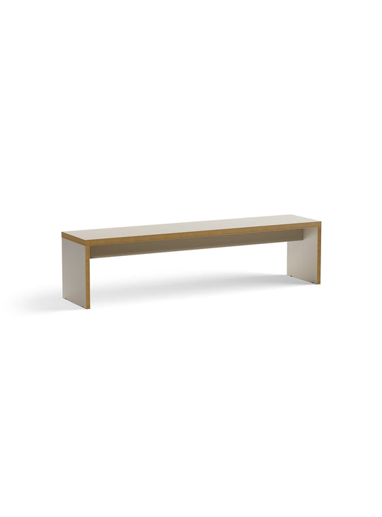 Banc Monolyt HKliving, assise contemporaine au style graphique et épuré. creme