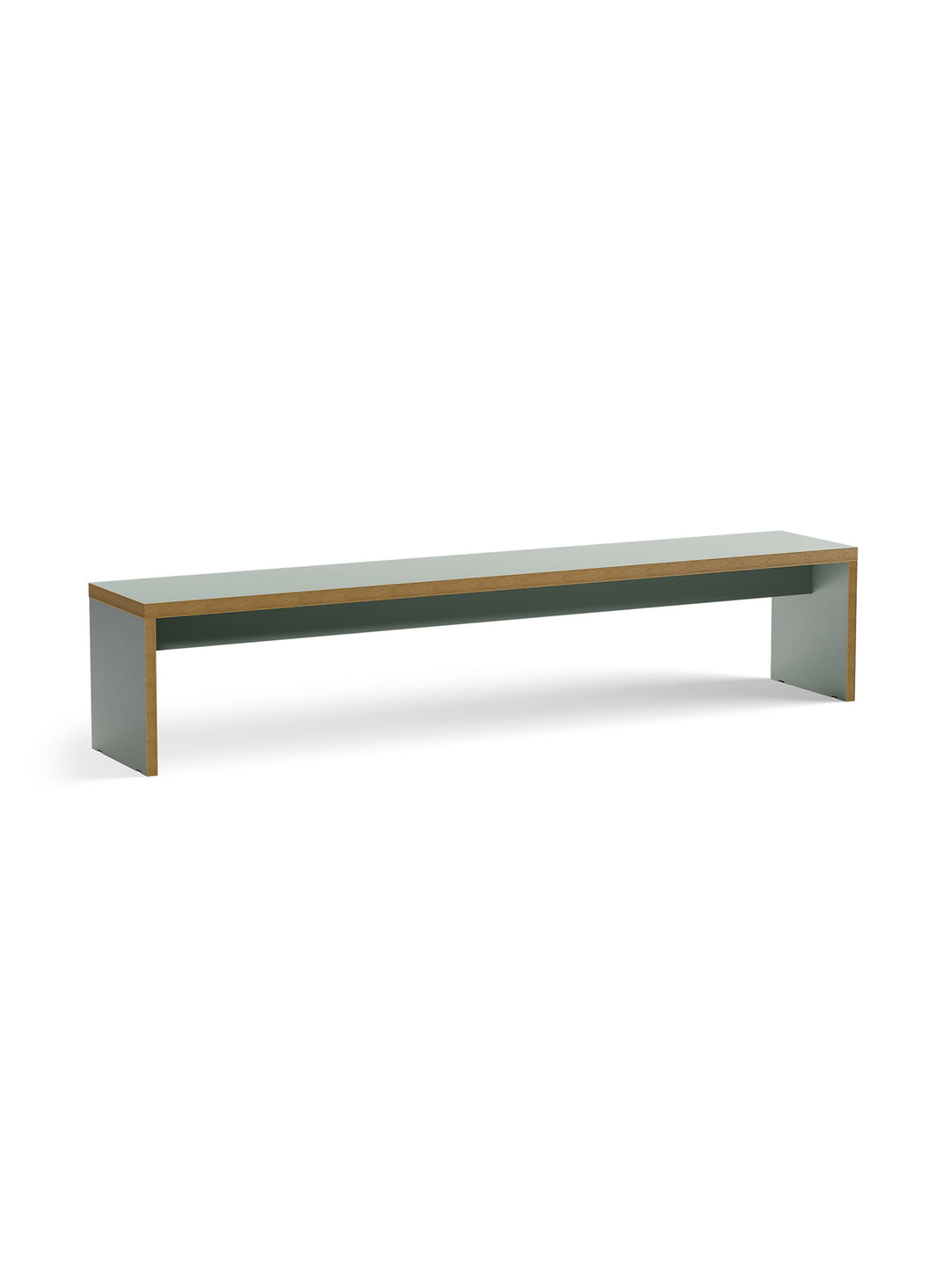 Banc Monolyt HKliving, lignes nettes et silhouette élégante pour salle à manger. vert pale