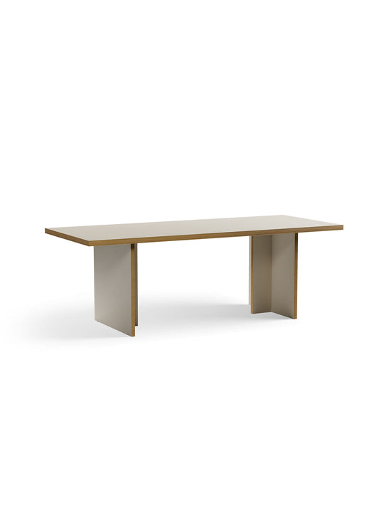 Table Monolyt HKliving, grande table conviviale au style moderne et épuré. crème