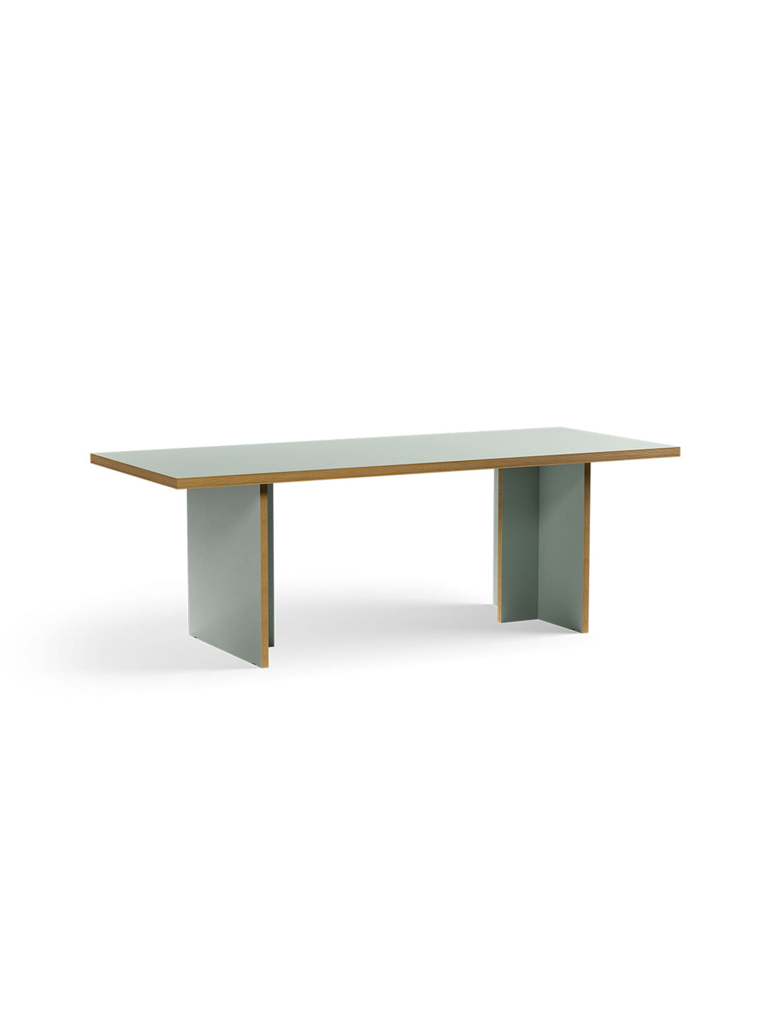 Table Monolyt HKliving, table rectangulaire au style minimaliste et affirmé. vert pâle
