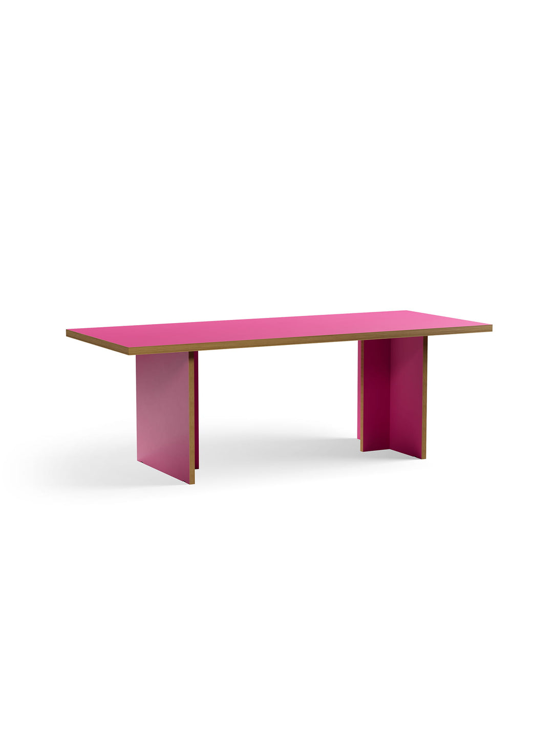 Table Monolyt HKliving, table design pensée pour les repas et moments partagés. framboise