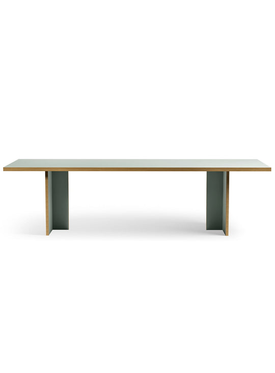 Table Monolyt HKliving, meuble contemporain au design sobre et chaleureux. vert pâle
