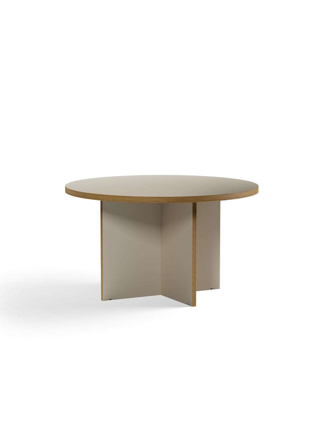 Table ronde Monolyt HKliving, format convivial idéal pour quatre personnes. crème