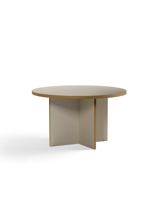 Table ronde Monolyt HKliving, format convivial idéal pour quatre personnes. crème