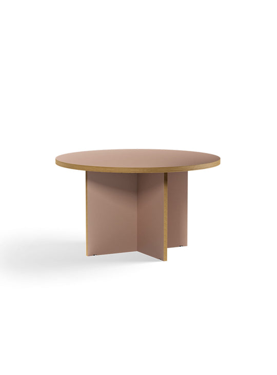 Table ronde Monolyt HKliving, design graphique avec finitions colorées élégantes. argile