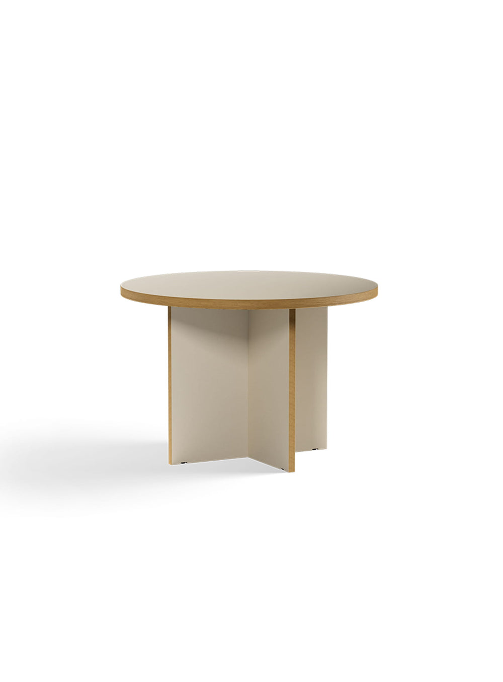 Table ronde Monolyt HKliving, silhouette sculpturale et style contemporain affirmé. crème