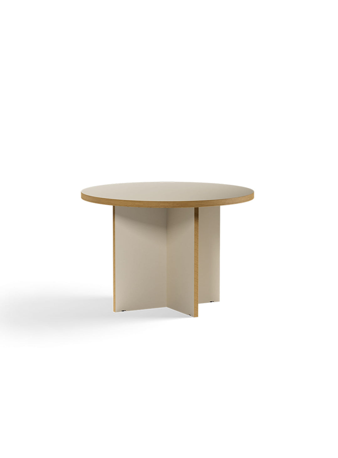 Table ronde Monolyt HKliving, silhouette sculpturale et style contemporain affirmé. crème