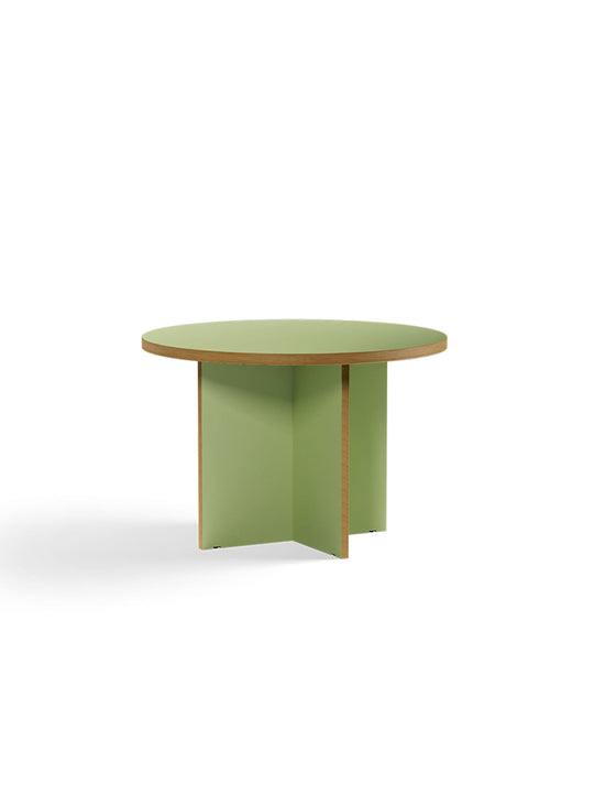 Table ronde Monolyt HKliving, idéale pour cuisine ouverte ou salle à manger intime. pistache