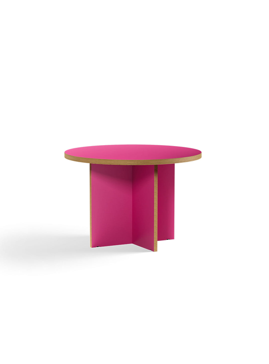 Table ronde Monolyt HKliving, pièce centrale élégante pour intérieur moderne ou rétro. framboise