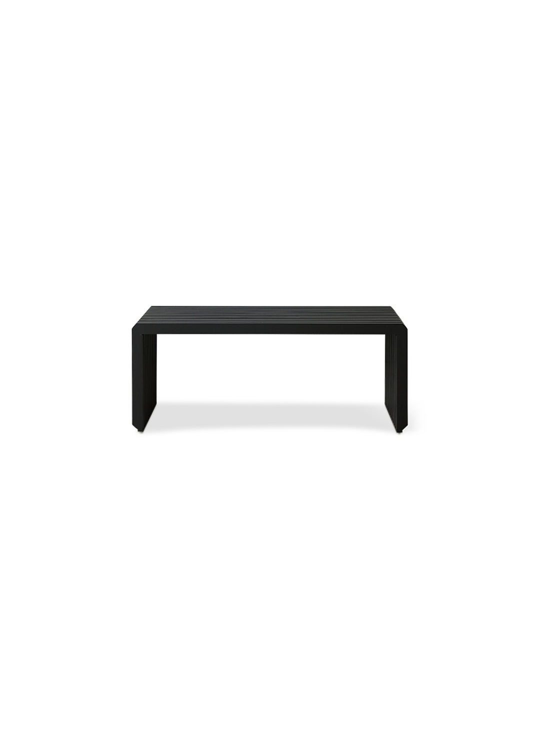 Banc à lattes HKliving, idéal pour une décoration moderne et chaleureuse. noir