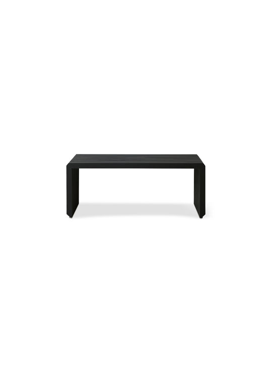 Banc à lattes HKliving, idéal pour une décoration moderne et chaleureuse. noir