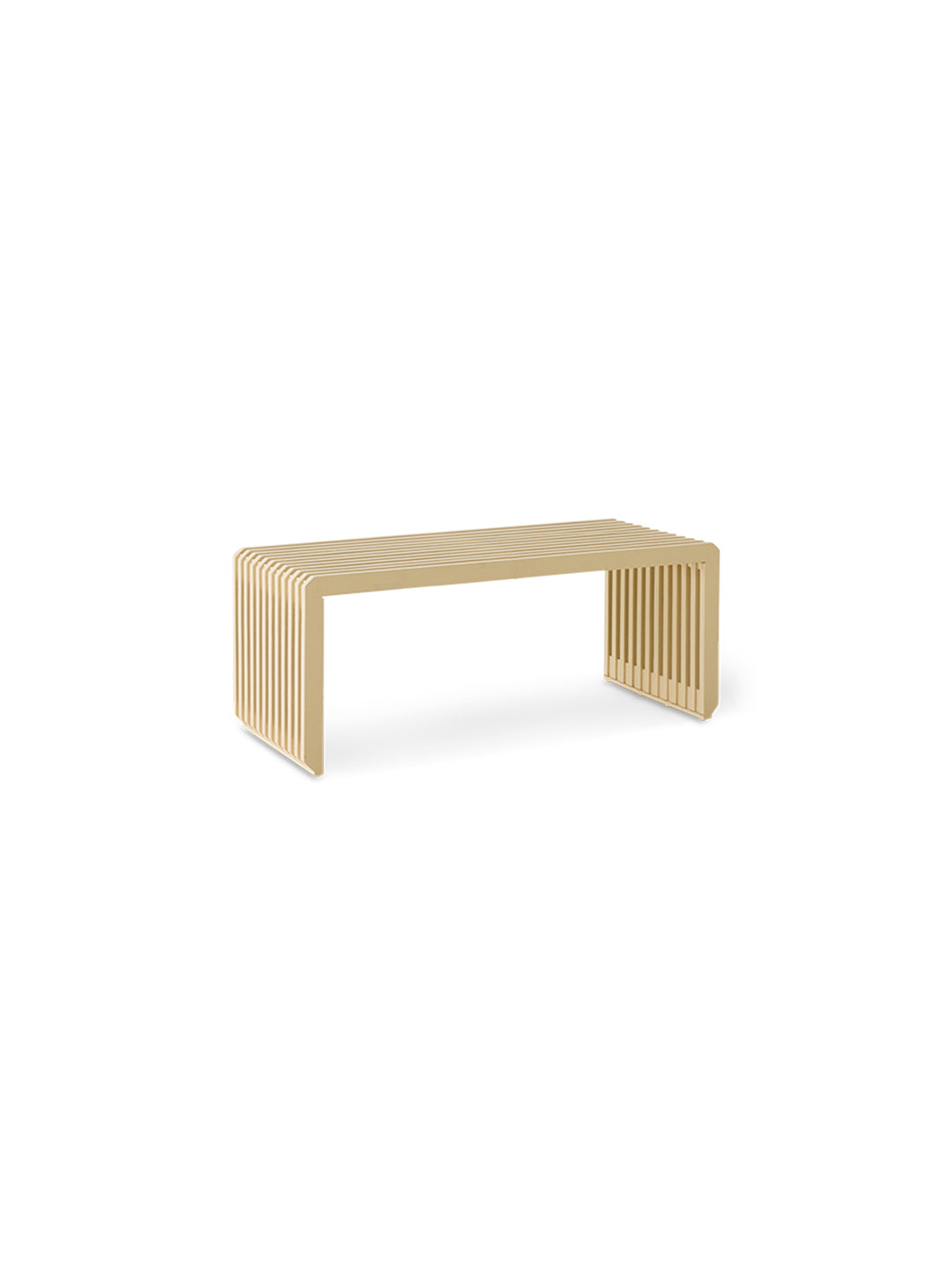 Banc à lattes HKliving, assise design pour une entrée ou un salon. sable