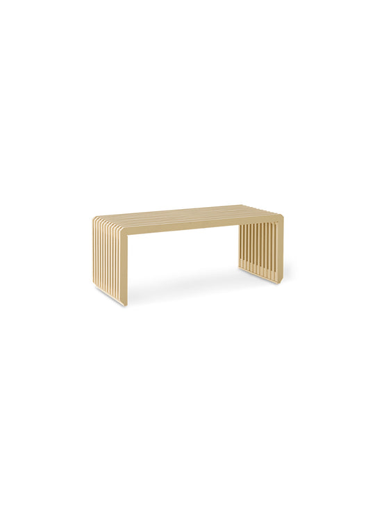 Banc à lattes HKliving, assise design pour une entrée ou un salon. sable