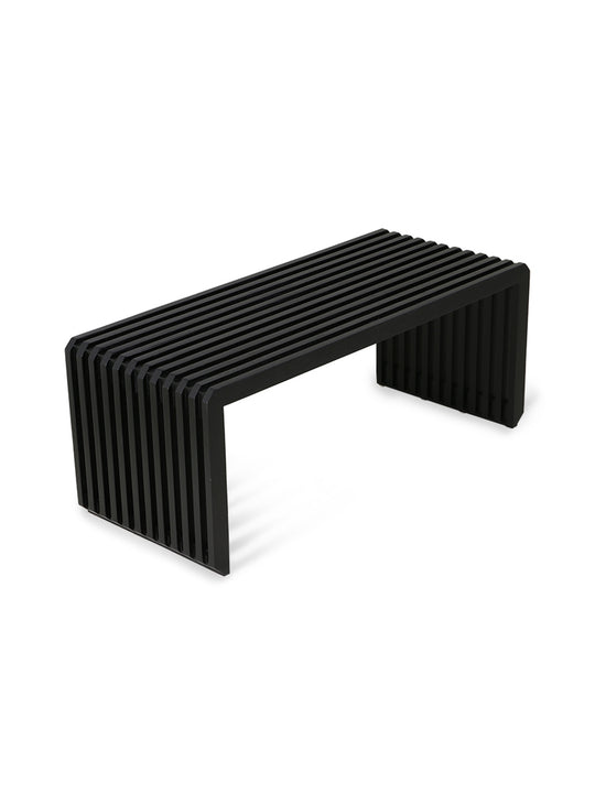 Banc à lattes HKliving, meuble polyvalent pour entrée, salon ou couloir. noir
