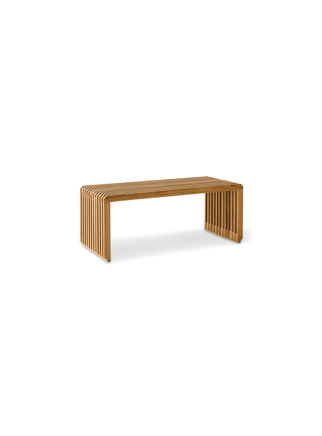 Banc à lattes en teck HKliving, design naturel et bois massif intemporel. M