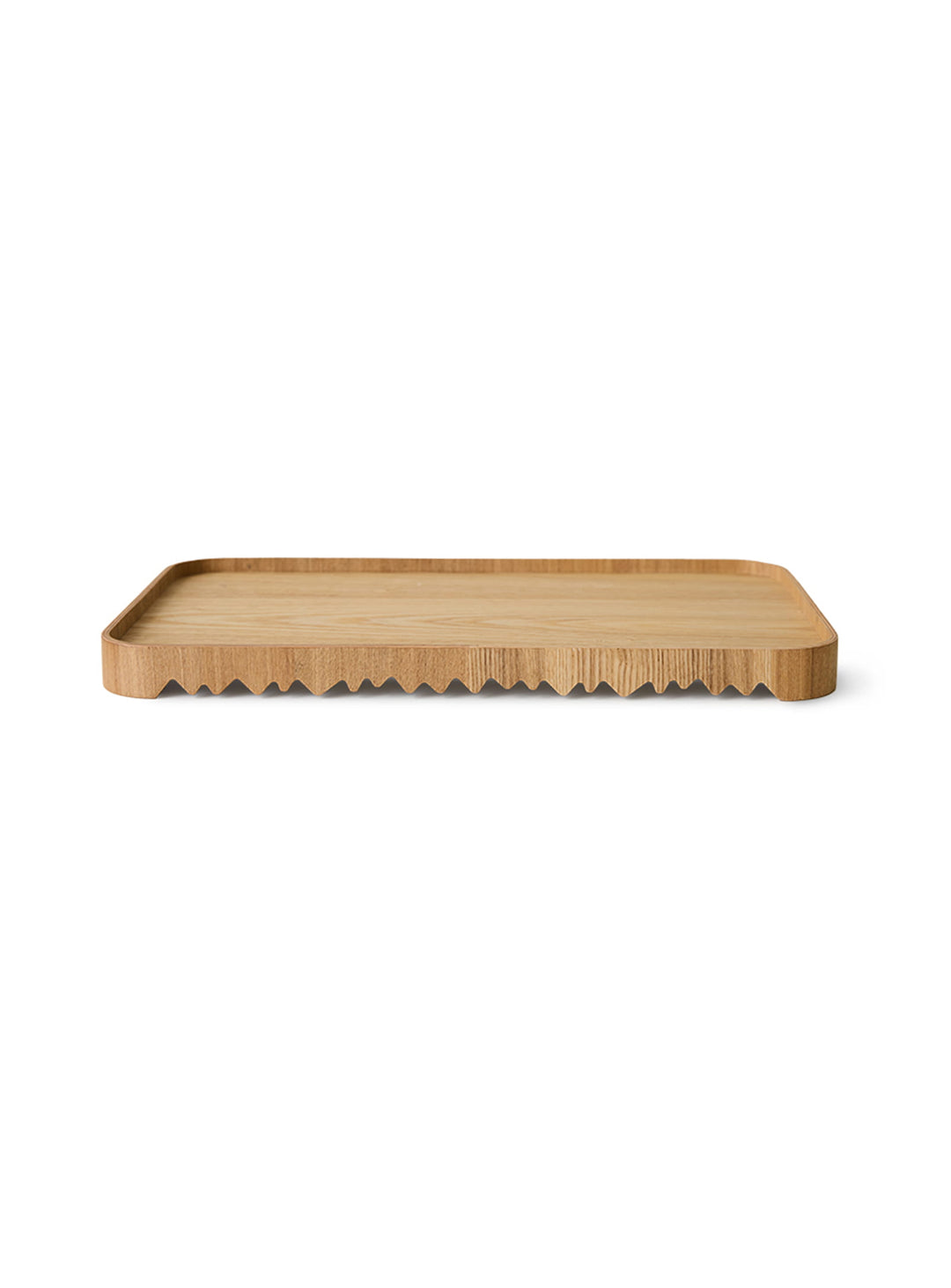 Plateau de service Nature en bois de frêne HKliving avec surface antidérapante pour un usage sécurisé.