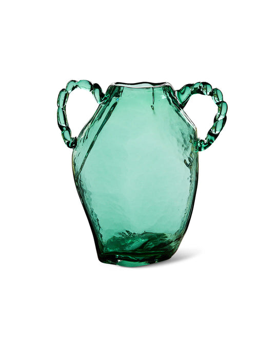 Vase Amfora HKliving, une création en verre soufflé inspirée des pierres précieuses. sapphire