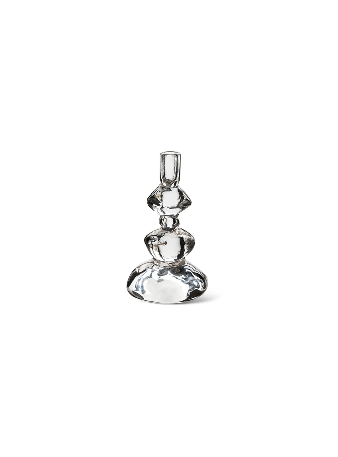 Bougeoir Sikkema HKliving, une création en verre soufflé au design sculptural signée Nienke Sikkema. crystal