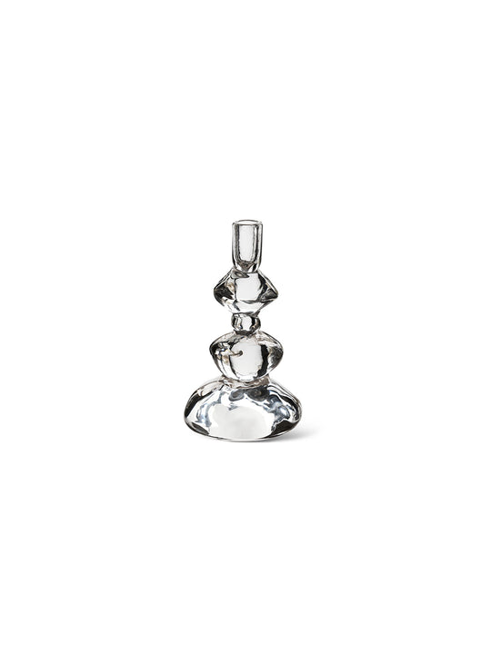 Bougeoir Sikkema HKliving, une création en verre soufflé au design sculptural signée Nienke Sikkema. crystal