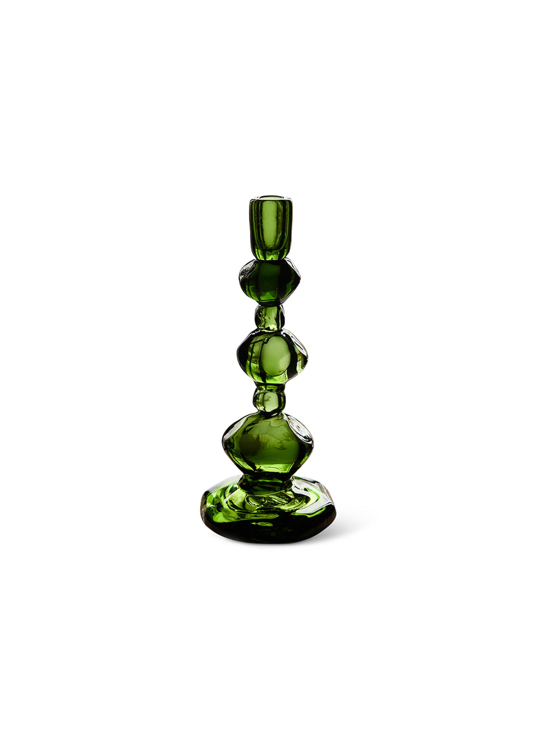 Le bougeoir Sikkema HKliving allie verre sculptural, transparence et élégance intemporelle. emerald