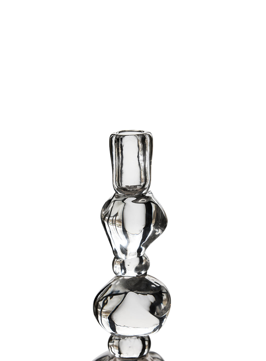 Bougeoir Sikkema HKliving, un objet déco en verre qui capte la lumière avec raffinement. crystal
