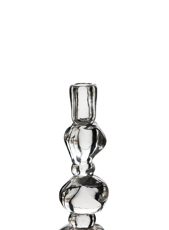 Bougeoir Sikkema HKliving, un objet déco en verre qui capte la lumière avec raffinement. crystal