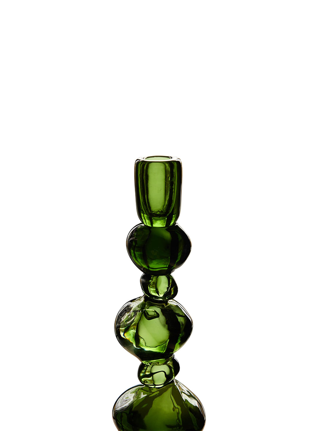 Découvrez le bougeoir Sikkema HKliving, une pièce sculpturale en verre au style contemporain. emerald