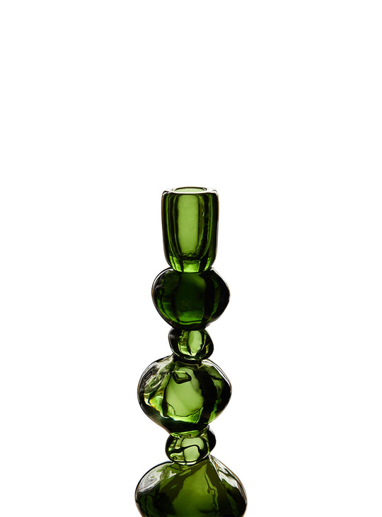 Découvrez le bougeoir Sikkema HKliving, une pièce sculpturale en verre au style contemporain. emerald
