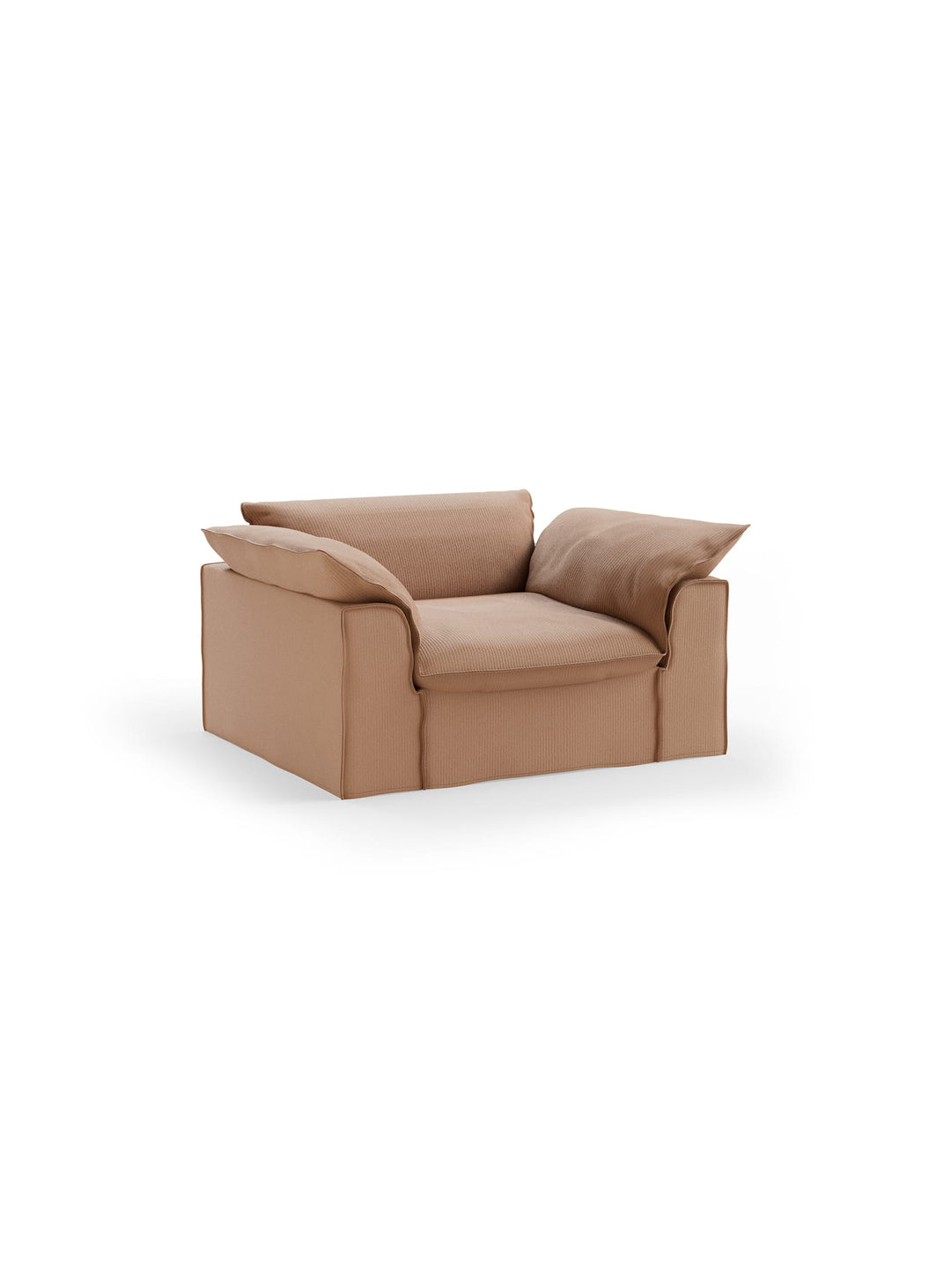 Fauteuil HKliving Nomad : une assise XXL élégante et confortable, conçue pour profiter pleinement du salon. brun