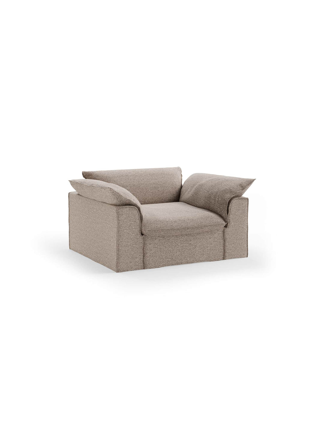 Fauteuil HKliving Nomad : un fauteuil cocon au format généreux, disponible dans une vaste sélection de tissus. beige
