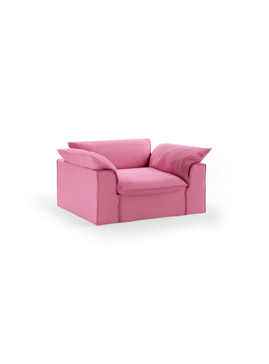 Fauteuil HKliving Nomad : une pièce chaleureuse et polyvalente, idéale dans un décor bohème ou contemporain. candy