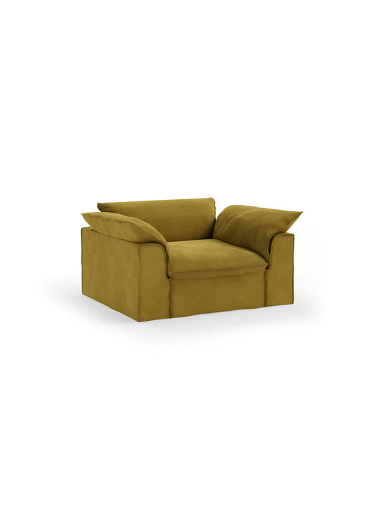 Fauteuil HKliving Nomad : un fauteuil XXL pensé pour se détendre seul ou à deux avec un maximum de confort. thai curry