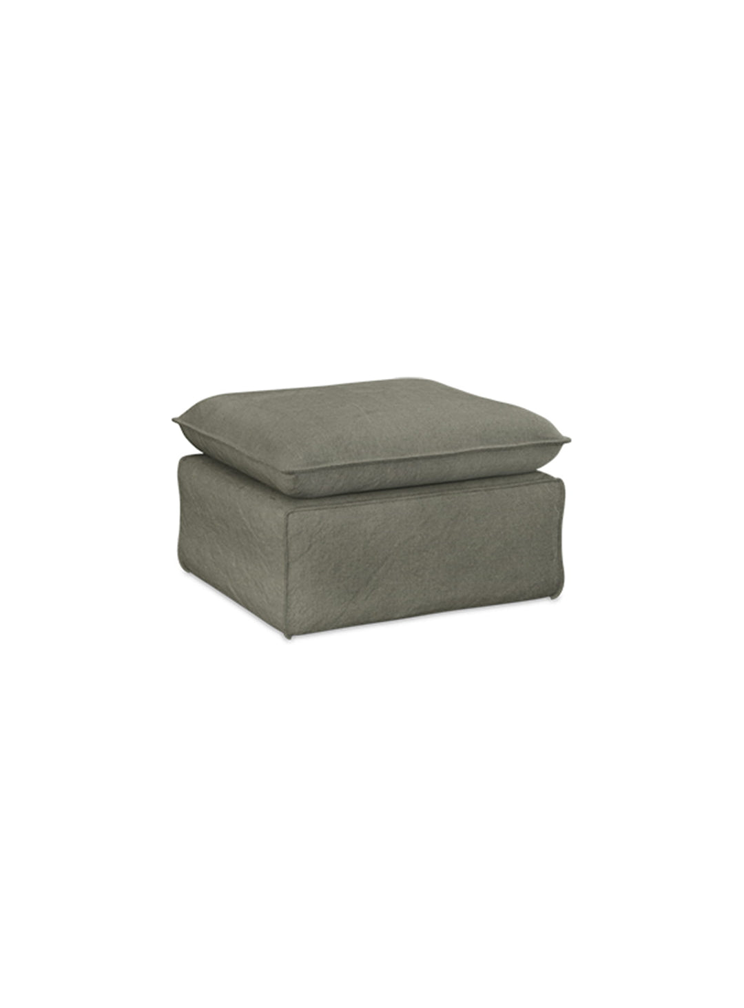 Ottoman HKliving Nomad : une assise d'appoint avec housse amovible pratique. vert militaire