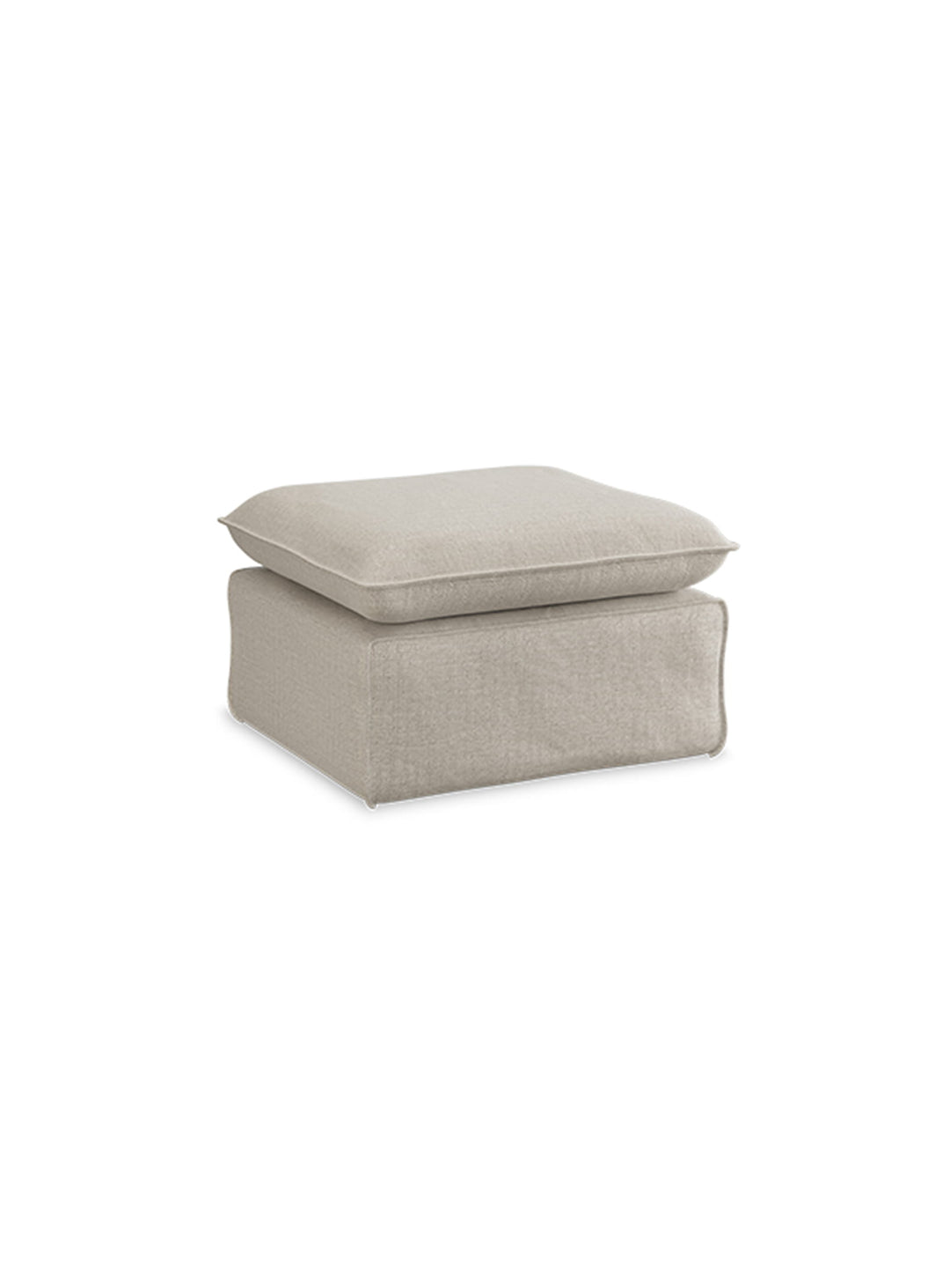 Ottoman HKliving Nomad : un accessoire design inspiré des boutique-hôtels méditerranéens. ivoire