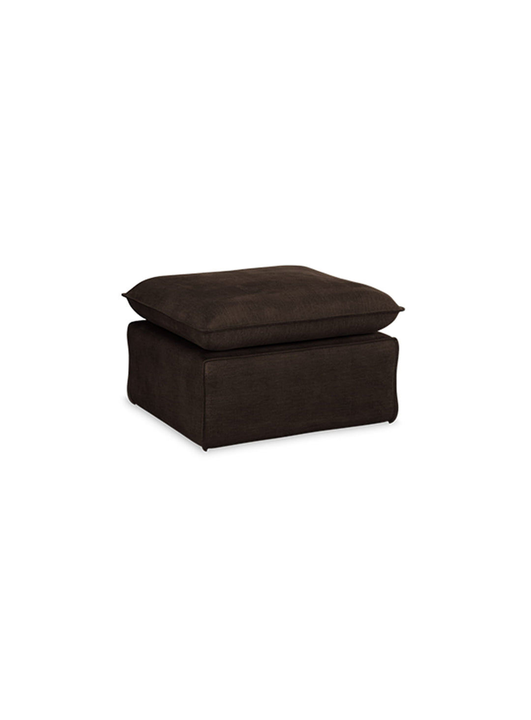 Ottoman HKliving Nomad : une pièce design disponible en plusieurs tissus et coloris. espresso