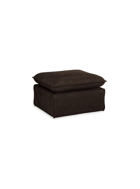 Ottoman HKliving Nomad : une pièce design disponible en plusieurs tissus et coloris. espresso