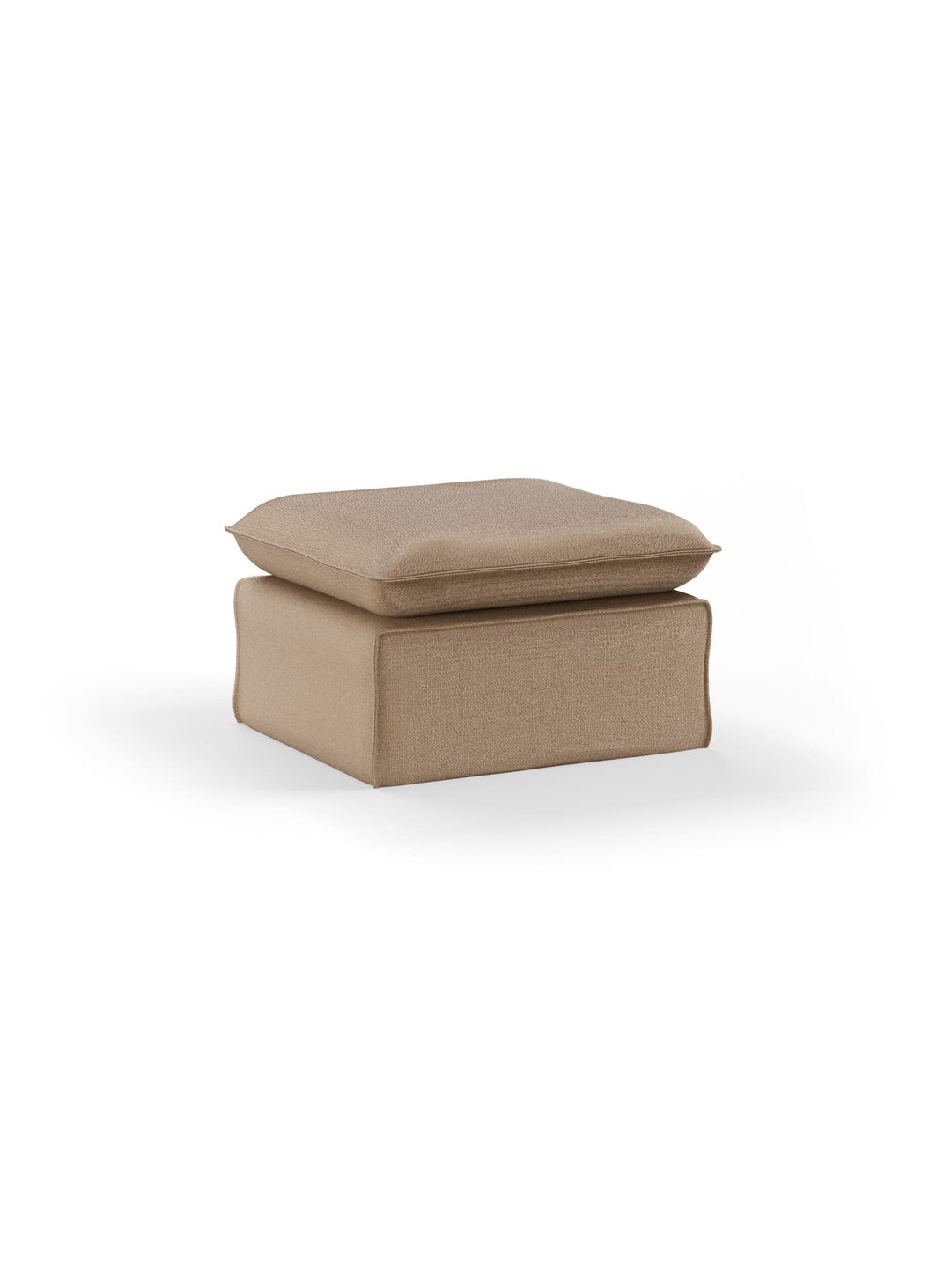 Ottoman HKliving Nomad : un meuble d’appoint confortable au style méditerranéen, simple et chaleureux. sable