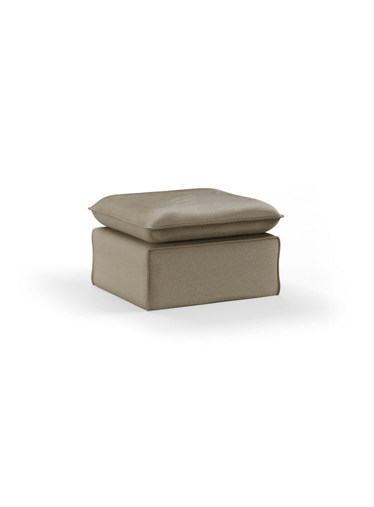 Ottoman HKliving Nomad : un meuble d’appoint compact et confortable avec housse amovible pour un entretien facile. pebble