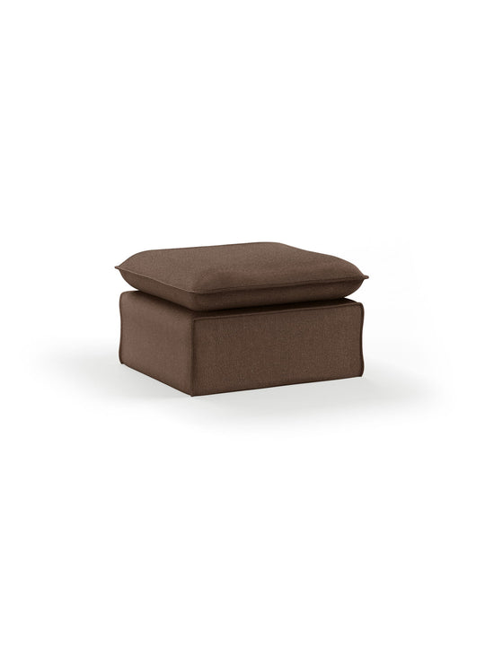 Ottoman HKliving Nomad : un siège d’appoint polyvalent qui prolonge le confort du sofa avec élégance. quicksand