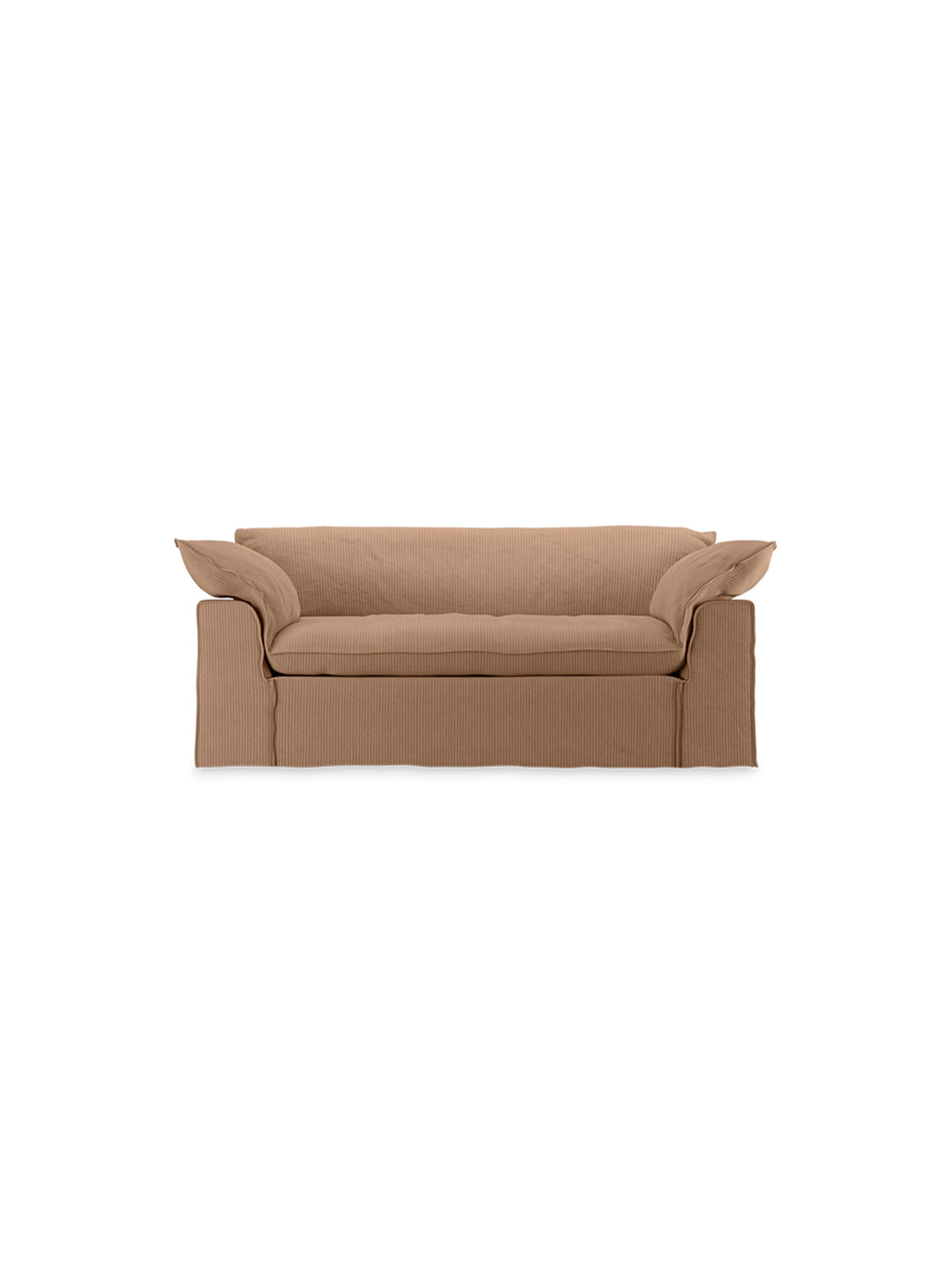 Sofa HKliving Nomad : un canapé 2 places alliant design épuré, confort et finitions soignées. brun
