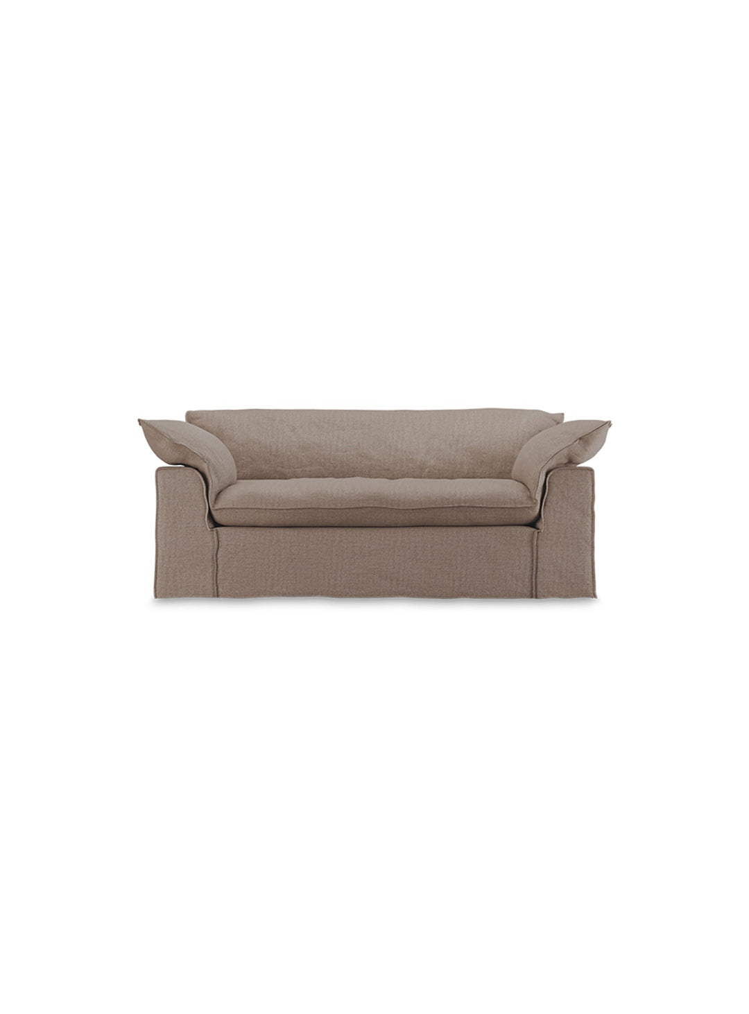 Le sofa HKliving Nomad séduit par son confort enveloppant et son format compact. terre