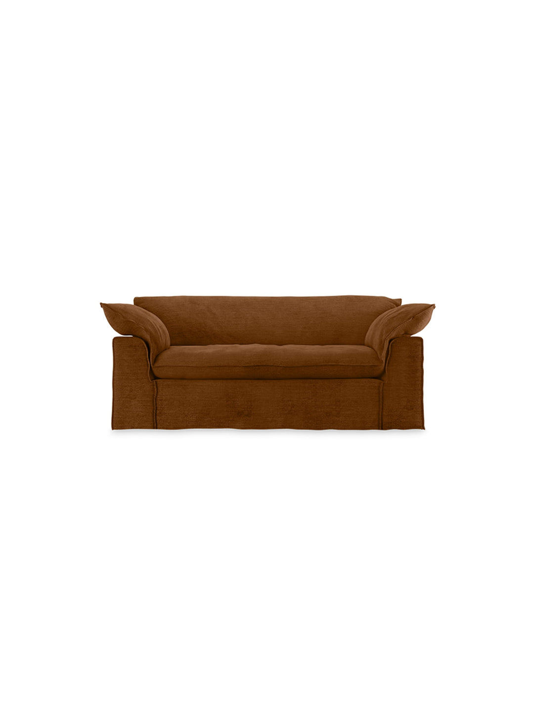 Sofa HKliving Nomad : un canapé compact idéal pour les petits espaces. caramel